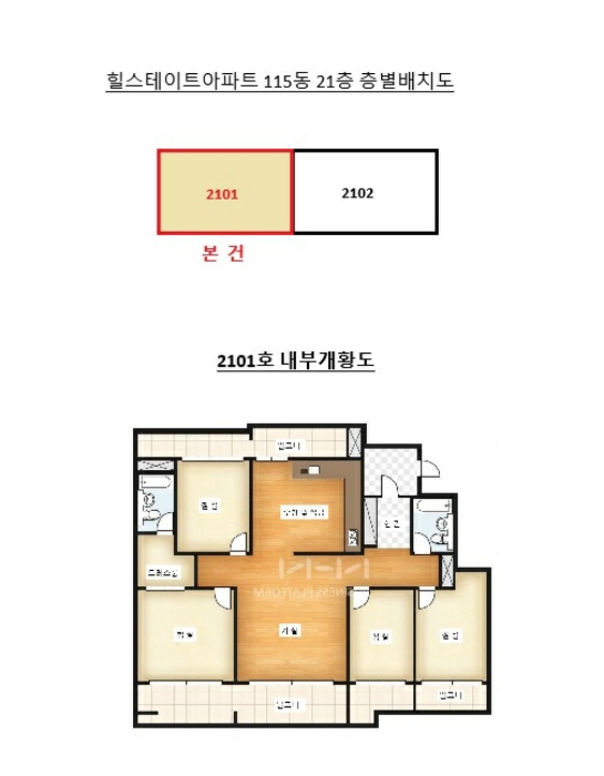 층 별 배 치 도 및 내 부 개 황 도