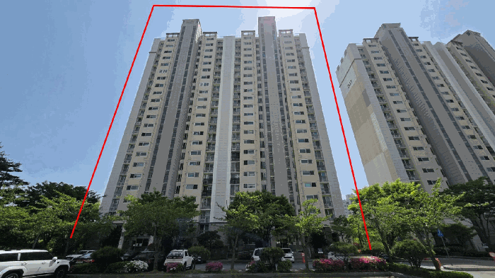 본건 소재 제202동 전경 (북측에서 촬영)