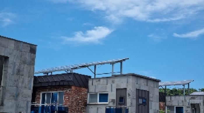 소재지1(명림로 268-6 몽돌빌리지120동) 제시 건물 옥상에 소재한 태양광 발전 시설