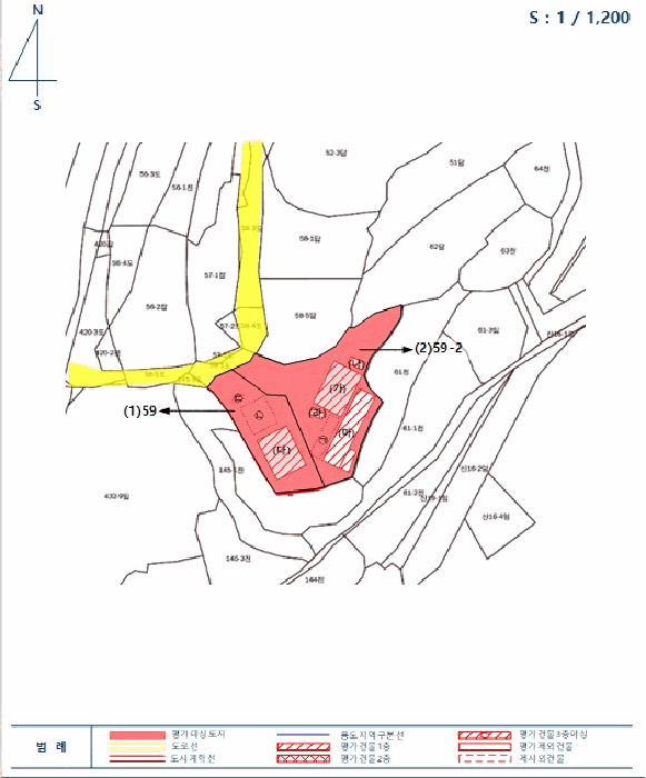 지적 및 건물개황도