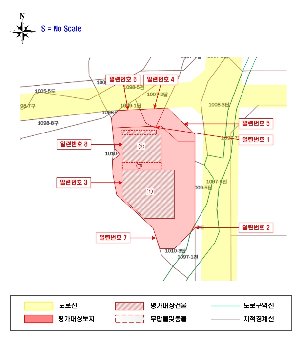 지적도 및 건물개황도