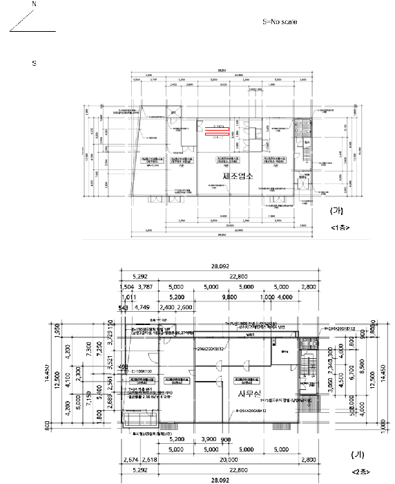 건물개황도 및 기계기구배치도