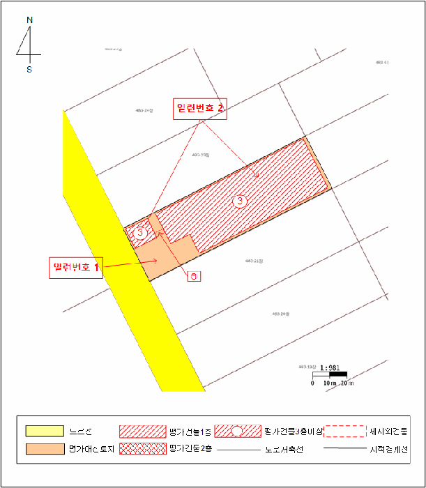 지적 및 건물개황도