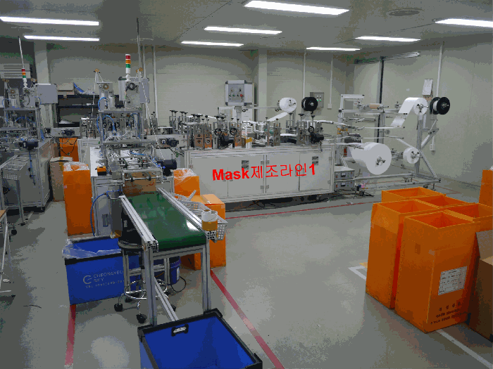 기계기구(3D Mask Machine- 마스크제조라인1) 모습