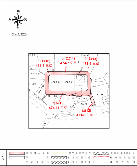 지 적 및 건 물 개 황 도