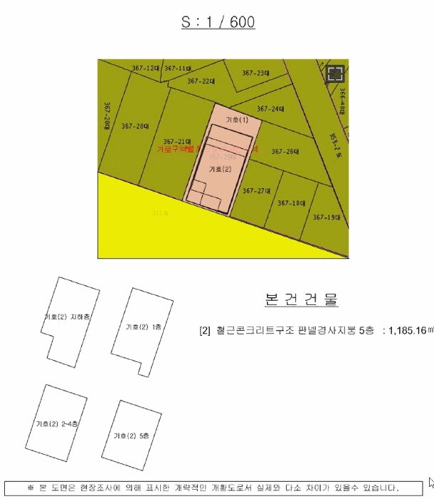 지 적  및 건 물 개 황 도
