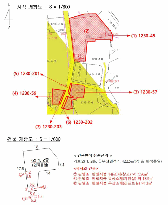 지적 및 건물개