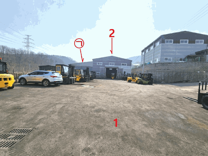 기호1 토지, 기호2 건물, 제시외 건물 기호㉠