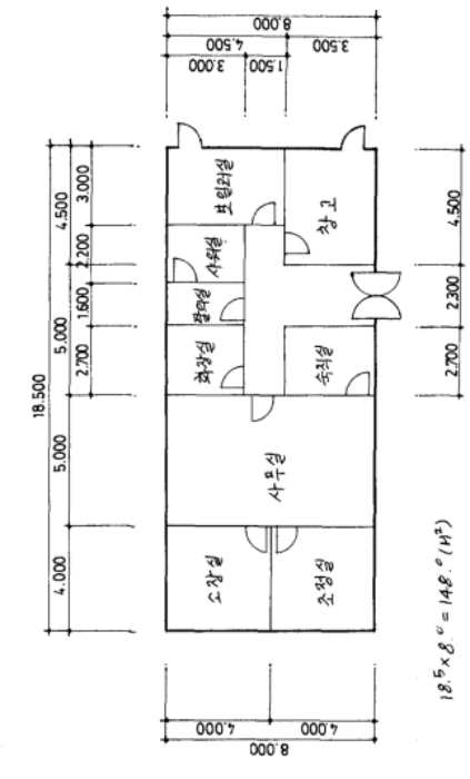 건 물 개 황 도(에이동 1층 평면도)