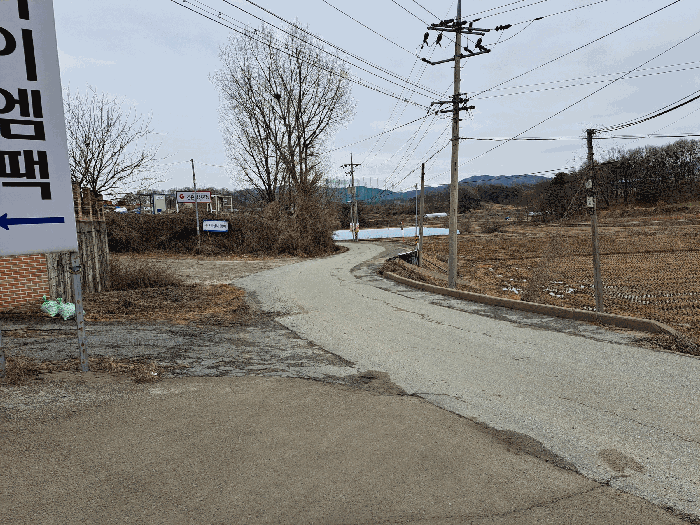 대상물건 남동측 도로