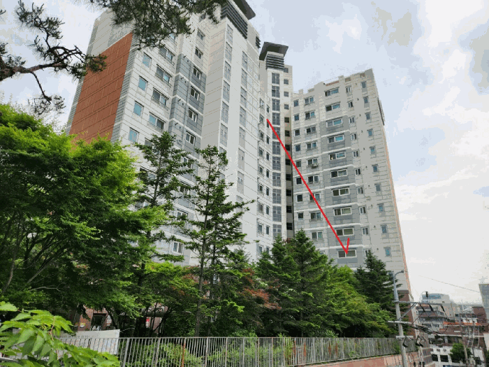 북동측에서 촬영