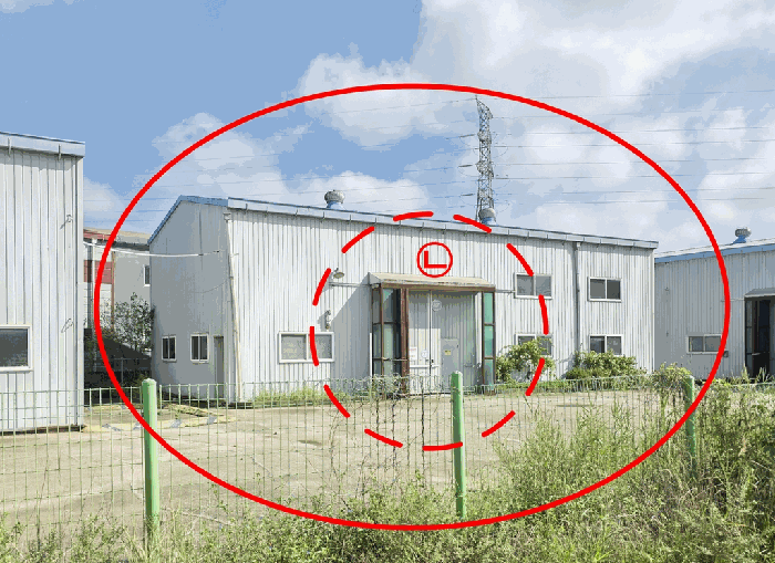 건물 나동 : 「남측」에서 촬영