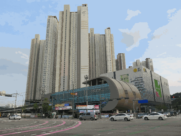 본건 단지전경(본건 북서측 인근에서 촬영)