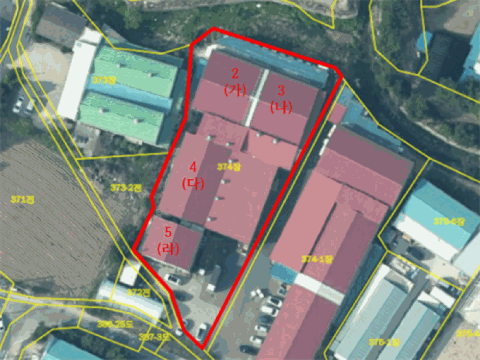 본건 - 위성사진에 개략적으로 표시하였음.