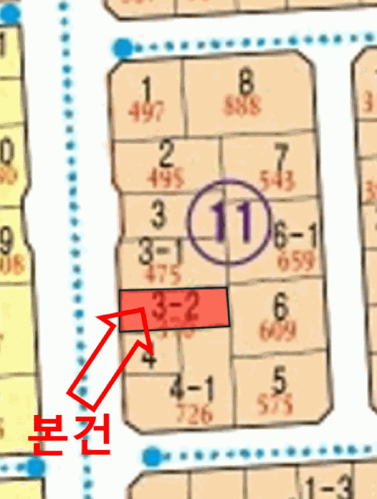 지적개황도[진장동550-5(진장명촌11블럭3-2롯트)]