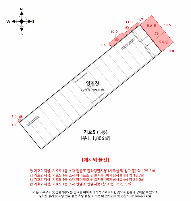 건물개황 및 내부구조도