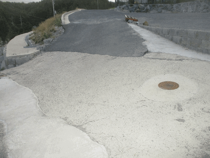 동측 도로에서 본건 토지 진입 부분