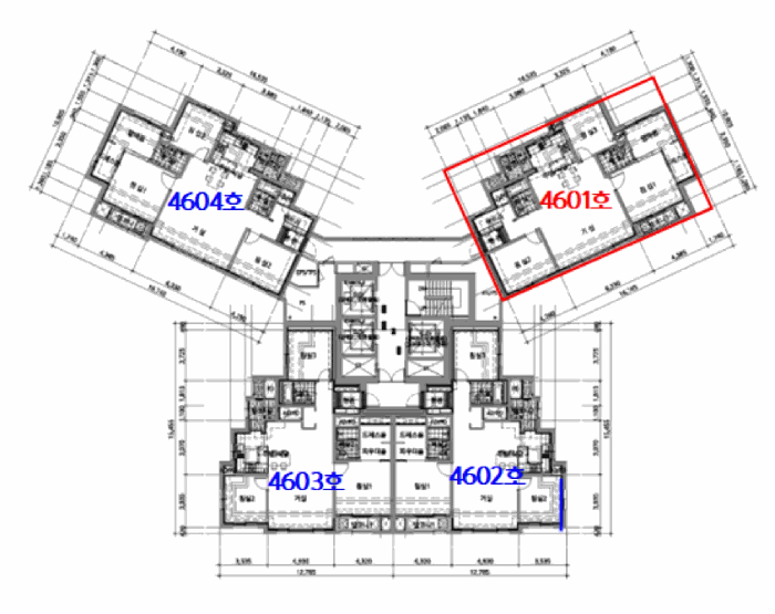 내 부 구 조 도(46층 평면도)