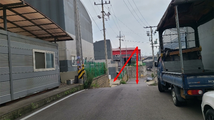 본건전경(토지,도로부분) 및 주위환경(북서측에서 촬영)