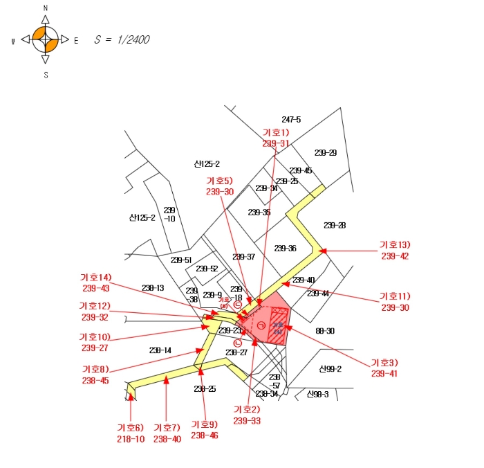 지적 및 건물개황도