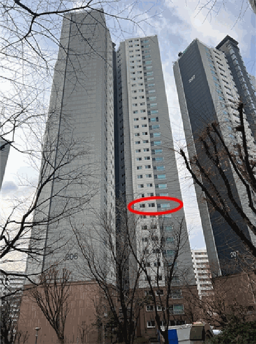 본건 북동측에서 촬영