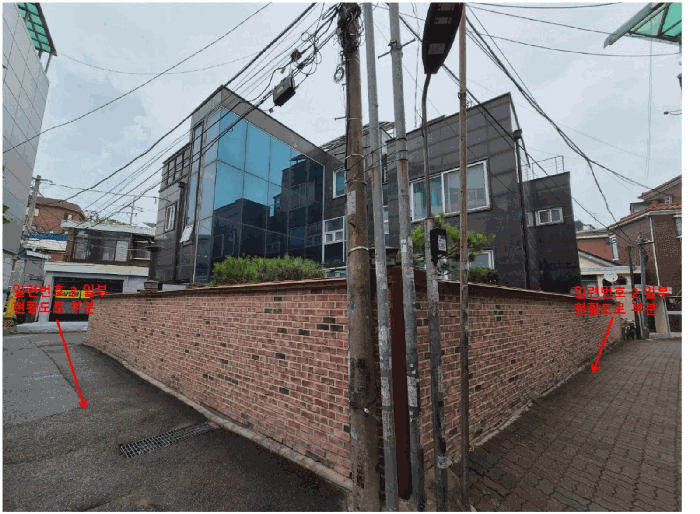 남측에서 촬영한 본건 전경