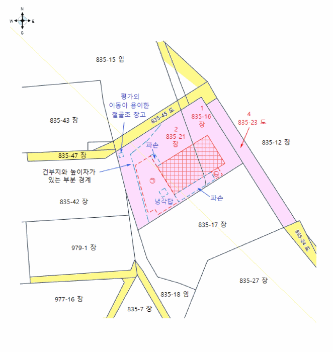 지적 및 건물개황도