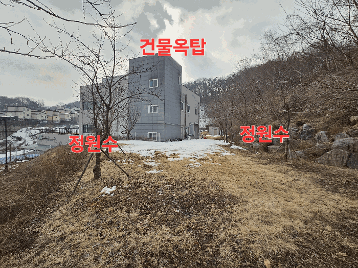 기호3건물 전경 정원수 등