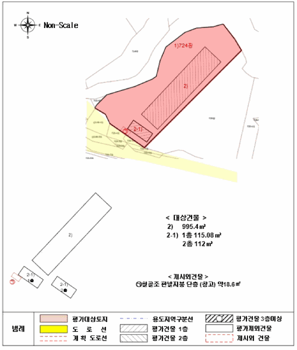 지적 및 건물 개황도
