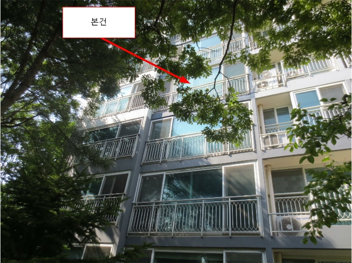 남측에서 촬영한 본건