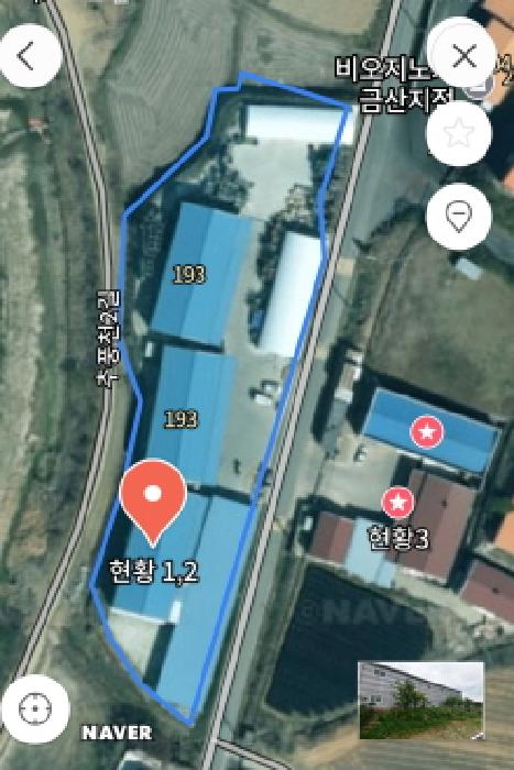 목록1번, 2번 위성사진