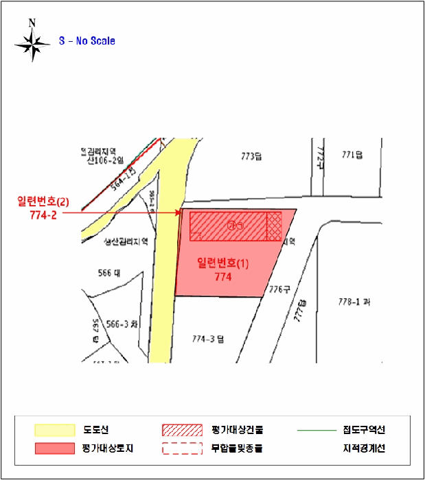 지적 및 건물개황도