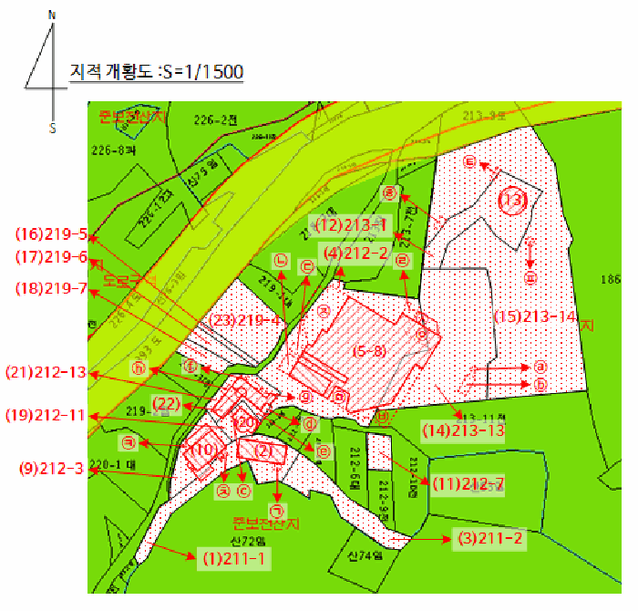 지적 및 건물개