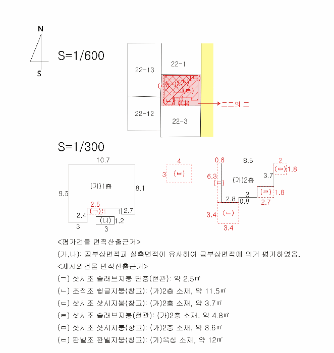 지적 및 건물개황도