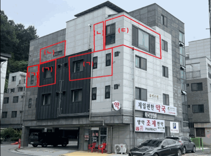 【 본건 및 제시외건물 (ㄱ~ㄷ) 】