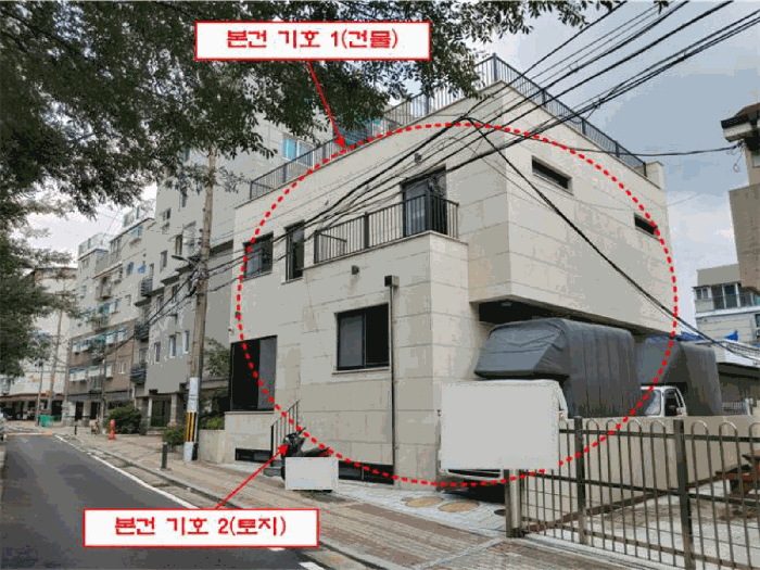 본건 기호 1(건물), 기호 2(토지)