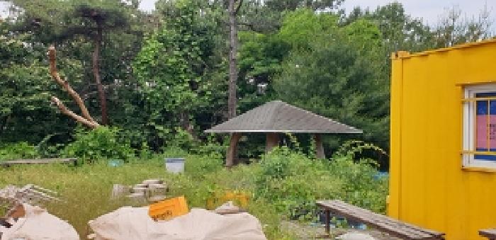 8번 부동산 서측 지상 제시외 가림시설 1동 모습