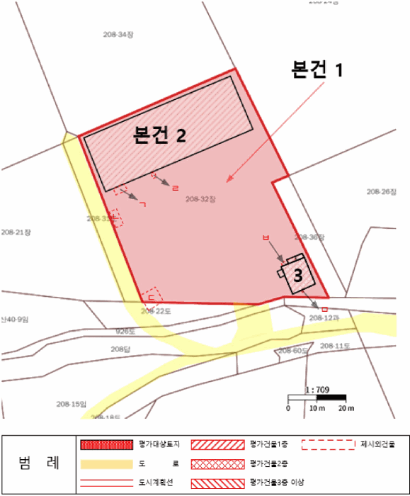 지적 및 건물개황도
