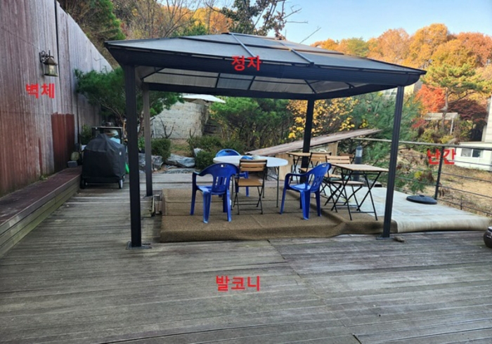 제시외㉠ 발코니,난간,벽체,정자