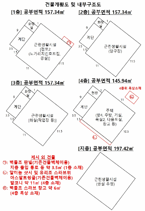 건 물 개 황 도 및 내 부 구 조 도