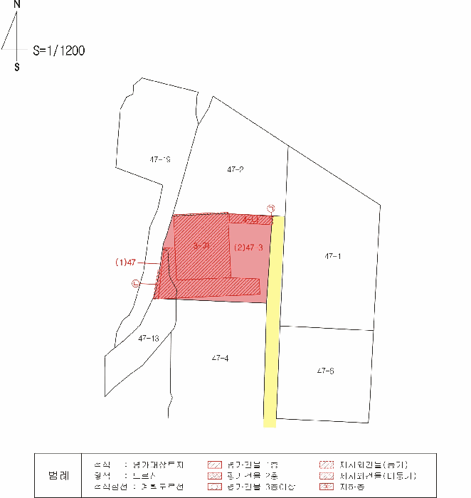 지적 및 건물개황도