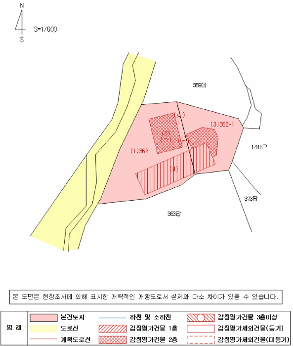 지 적 및 건 물 개 황 도