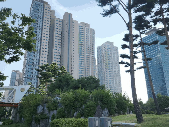 단지 전체 전경(북동측에서 촬영)
