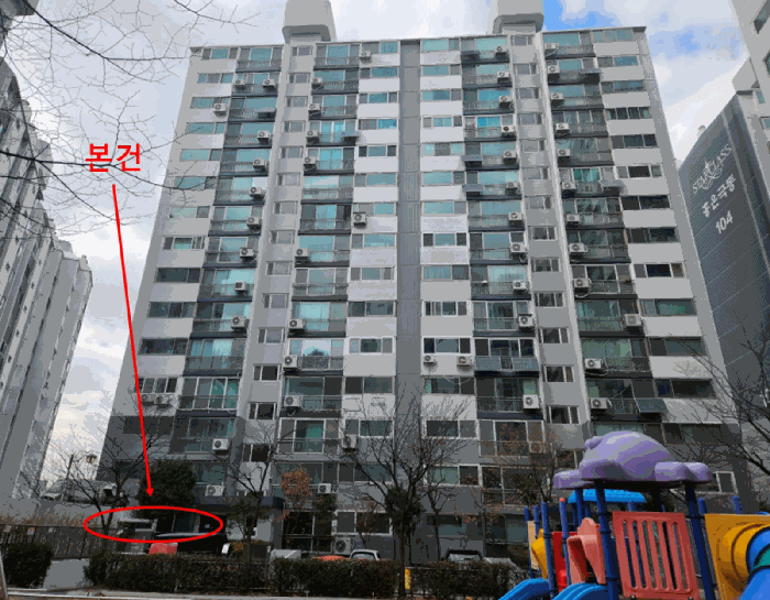 [본건동 동측 외부전경]