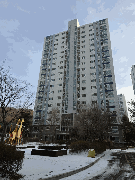 본건이 속한 동( 120동 ) 북서측 전경(前景)