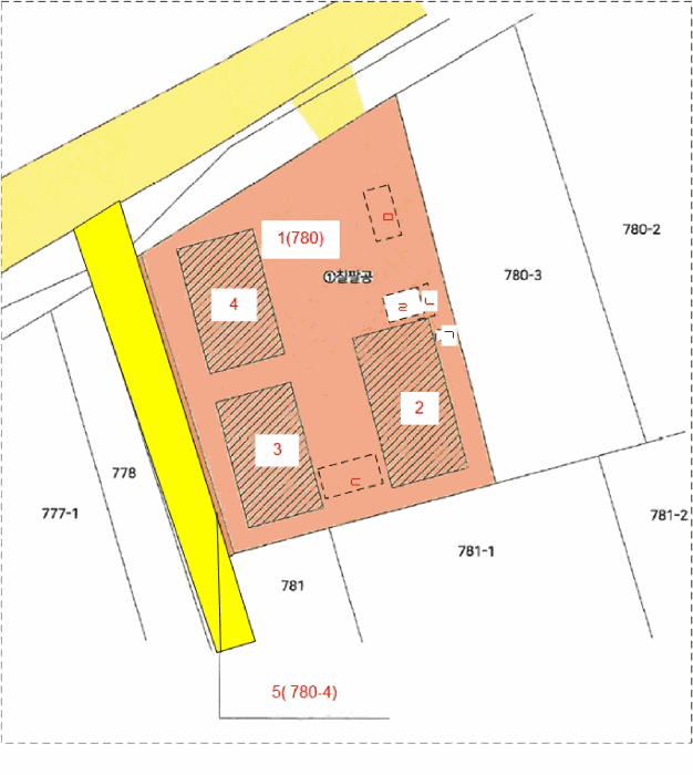 지적 및 건물 개황도
